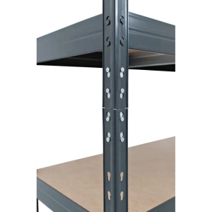 Raft metalic depozitare 180 x 160 x 60 cm, antracit, 4 polite, 250 kg/polita - Img 5