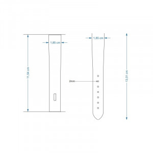 Sabloane taiere pentru curele de ceas din piele 18, 20, 22, 24mm latime - Img 2