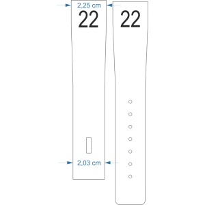 Sabloane taiere pt curele de ceas din piele, forma dreapta 18, 20, 22, 24mm latime - Img 2