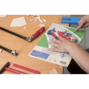 Sablon din lemn, "Decoratiuni pentru brad II", pentru traforaj, dimensiunea A4, Pebaro - Img 3