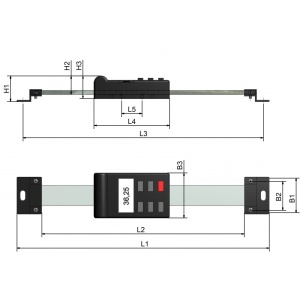 Scală vernier digitală de 400 mm pentru montaj vertical, WABECO - Img 15