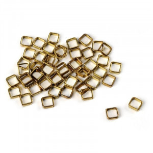 Set 10 inele patrate din alama pt navomodele, 3.5x3.5mm, Amati - Img 2
