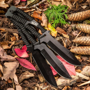 Set 3 cutite de aruncat SOG Throwing Knives, otel 420, lama 112 mm - Img 7