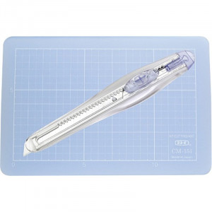 Set albastru de cutter si placa taiere mini NT Cutter - Img 2