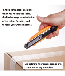 SET CUTTER DE SIGURANTA, RETRACTABIL CU LAMA DE 18MM +6 LAME DE SCHIMB NT CUTTER - Img 4