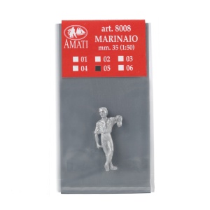 Set de 6 figurine metalice ofiter si marinari pt navomodele / hobby, 35mm, Amati Italia - Img 6
