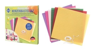 Set de confectionare a lumanarilor din fagure de albine colorat, Pebaro