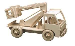 Set de constructie din lemn „Camion Lift” debitat cu laser Pebaro