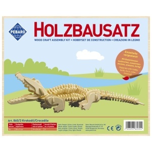 Set de constructie din lemn „Crocodil” debitat cu laser Pebaro - Img 2