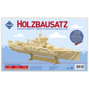 Set de constructie din lemn „Cruiser” debitat cu laser Pebaro - Img 2