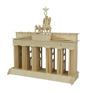 Set de constructie din lemn „Poarta Brandenburg” debitat cu laser Pebaro