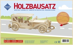 Set de constructie din lemn "Oldtimer III" debitat cu laser Pebaro - Img 2