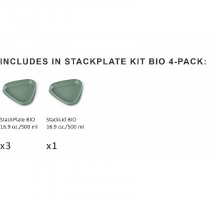Set farfurii stivuibile StackPlate Kit BIO, 4 persoane, LIGHT MY FIRE - Img 8