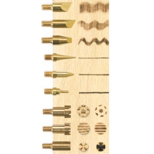Set pentru pirogravura cu 2 placi de lemn si 9 varfuri, Pebaro - Img 3