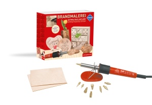 Set pentru pirogravura cu 2 placi de lemn si 9 varfuri, Pebaro - Img 12