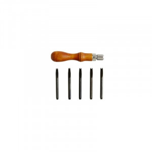 Set tesire rotunjita margini piele 4 in 1- Tandy Leather - Img 2