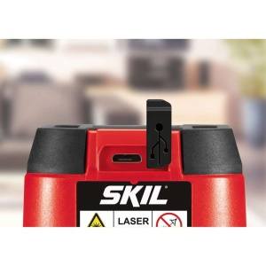 SKIL 1910 AA Nivela laser cu linie în cruce, lumina rosie, raza actiune 15m, prindere trepied 1/4, Accu Li-Ion, include incarcator micro USB si clema de prindere - Img 9
