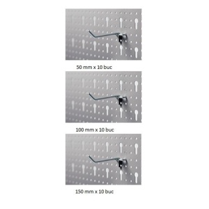 SU2 Set 30 carlige metalice, 50 mm, 100 mm, 150 mm