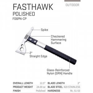 Tomahawk SOG FastHawk Polished, otel inoxidabil 420, muchie 51 mm - Img 11