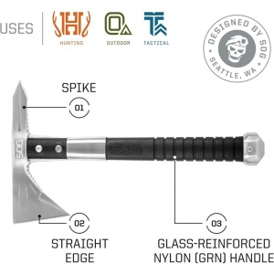 Tomahawk SOG Voodoo Hawk Mini Satin, otel 3Cr13MoV, muchie 70 mm - Img 24