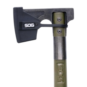 Topor camping SOG Camp Axe OD Black Stonewash, otel inoxidabil 2Cr13, muchie 79 mm - Img 2