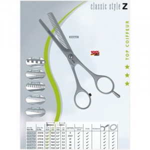 557514z27 Texturizare/ Foarfeca pentru frizerie/coafura 14 cm, Clasic Style, Kretzer - Img 2