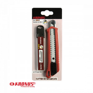 7556/2AS Cutter 18 mm + Set 10 lame schimb SK4, KRONUS - Img 2