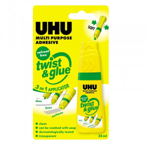 Adeziv universal UHU fara solvent, Twist&Glue 35 gr. - Img 2