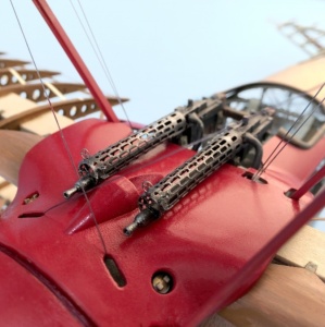 Aeromodel Fighter Fokker Dr I. scara1:16 Model de aeronavă din lemn și metal - Img 7