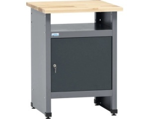 Banc de lucru 60 x 84 x 60 cm, 1 usa, blat din lemn de fag - Img 2