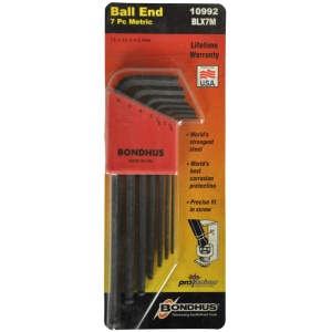 Bondhus 10992, Set 7 chei L HEX BLX7M, lungi, cap cu bila, ProGuard finish HEX 1.5-6mm - Img 2