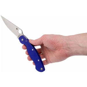 Briceag Military™ Model G-10 Dark Blue CPM S110V, Spyderco - Img 7