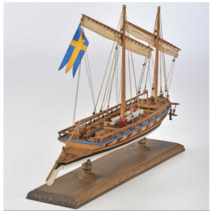 Canoniera suedeza 1775, Navomodel Amati, Lungime 34.5 cm - Img 4