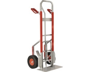 Carucior transport cu platforma profesional Cargo Point max. 250kg, H 1280mm, din otel zincat - Img 3