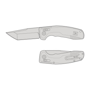 Cutit automat SOG TAC AU Tanto 15-38-03-57, lama Tanto Cryo D2, AU-XR Lock, maner din aluminiu, Tactical Automatic Knife - Img 13