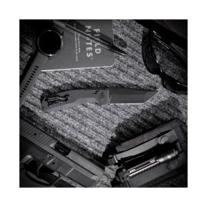 Cutit automat SOG TAC AU Tanto Serrated 15-38-04-57, lama Tanto Cryo D2 partial zimtata, AU-XR Lock, maner G10, Tactical Automatic Knife - Img 11