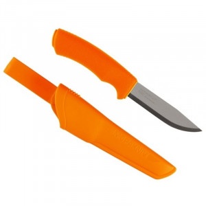 Cutit Bushcraft (S) Hi-Vis Orange outdoor si supraviețuire, otel inoxidabil suedez 12C27, Morakniv - Img 2