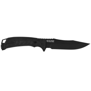 Cutit cu lama fixa SOG Pillar Blackout USA Made UF1003-BX, lama Clip Point CPM S35VN Black TiNi, maner Canvas Micarta Black, teaca Kydex, Made in USA
