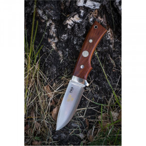 Cutit Fallkniven TK5L Tre Kronor Hunter, lama Laminated 3G Powder Steel, maner Desert Ironwood, lama 80 mm - Img 7