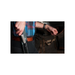 Cutit Full-Tang Morakniv Garberg CARBON, Teaca piele si maner Polimer negru, pentru Bushcraft si Outdoor - Img 12