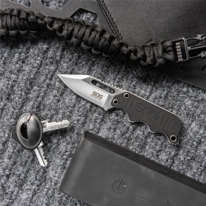 Cutit neck knife SOG Instinct Mini G10 Satin, otel 5Cr15MoV, lama Drop Point 48 mm - Img 18