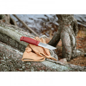Cutit outdoor Morakniv Kansbol S Dala Red, oțel inoxidabil 12C27, compatibil amnar, teaca inclusa - Img 4