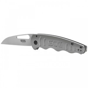 Cutit pliabil SOG Escape FL 14-52-01-57, lama Drop Point 8Cr13MoV, Frame Lock, maner din otel inoxidabil, EDC Rescue Folder