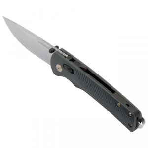 Cutit pliabil SOG Flash AT Satin Urban Gray 11-18-11-41, lama Drop Point CRYO D2, deschidere asistata, AT-XR Lock, maner GRN Urban Gray, EDC Premium - Img 2
