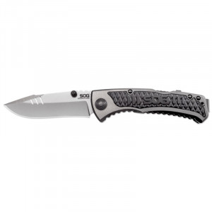 Cutit pliabil SOG Sideswipe SW1011-CP, lama asistata 7Cr15, Lockback, maner aluminiu cu insertii GRN - Img 2