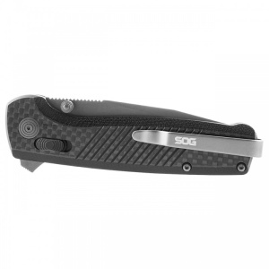 Cutit pliabil SOG Terminus XR LTE Graphite TM1032-BX, lama Drop Point CPM S35VN TiNi Graphite, XR Lock, Flipper, maner Carbon Fiber, EDC Premium - Img 6
