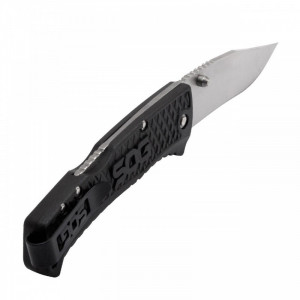 Cutit pliabil SOG Traction TD1011-CP, lama Clip Point 5Cr13MoV, Lockback, maner GRN ultraușor - Img 7