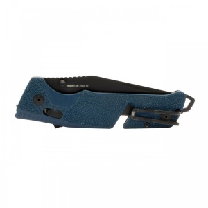Cutit pliabil SOG Trident AT Uniform Blue Serrated 11-12-10-41, lama Clip Point CRYO D2 partial zimtata, deschidere asistata, AT-XR Lock, taietor de centura, spargator geam, maner GRN Uniform Blue - Img 7