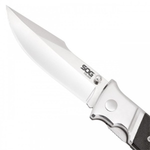 Cutit pliabil SOG Twitch II Black TWI12-CP, lama Drop Point AUS-8 Black TiNi, deschidere asistata S.A.T., Lockback, maner din aluminiu anodizat negru, EDC Premium - Img 21