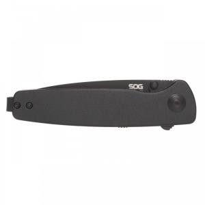 Cutit pliabil SOG Twitch III Black 11-15-01-43, lama Clip Point 154CM Black TiNi, deschidere asistata S.A.T., Lockback, maner aluminiu negru, EDC Premium - Img 7